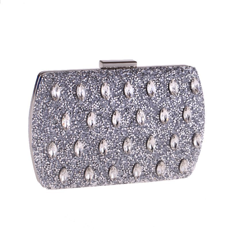 New Diamond-encrusted Evening Bag Women's Evening Dress Party Dress Clutch display picture 17