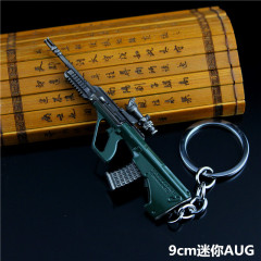 絕地大逃殺武器98k頭盔AUGA3平底鍋三級背包迷你鑰匙扣合金掛件
