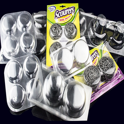 Manufactor supply transparent Wire ball Clean ball Pot Brush Toilet brush Blister Blister Packaging box Fresh keeping Tray