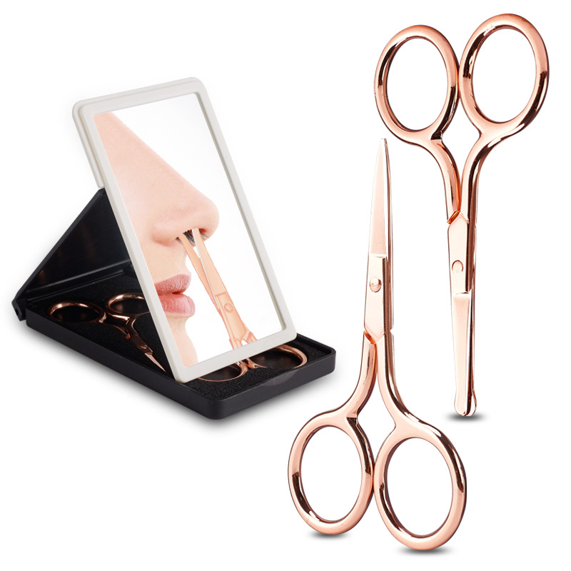golden cosmetic razor stainless steel contains rose