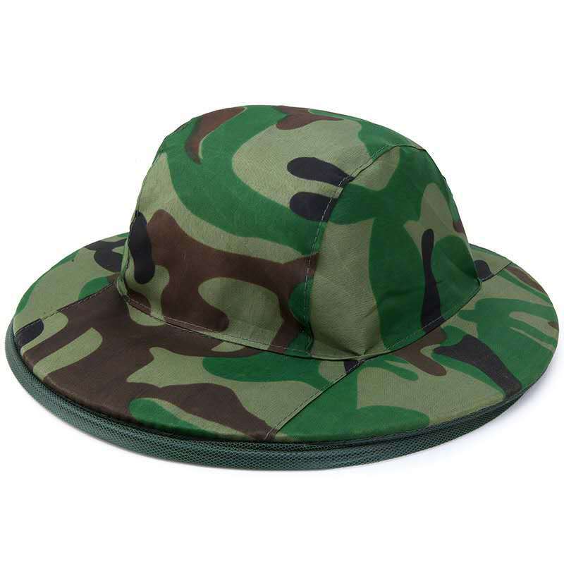 Unisex Vintage Style Camouflage Net Yarn Flat Eaves Bucket Hat display picture 6