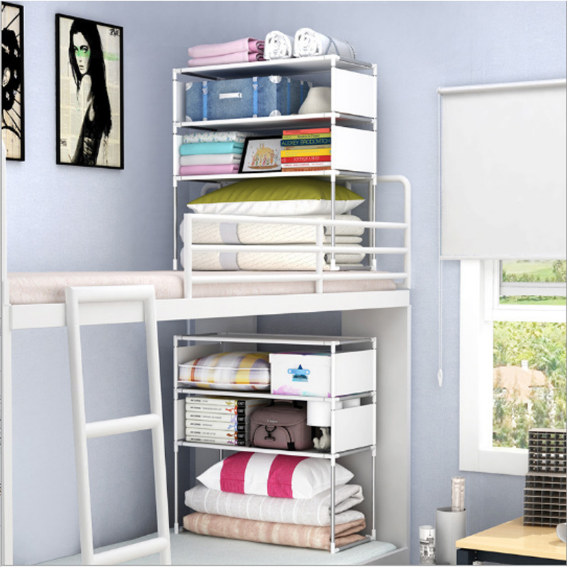 Yunxia University Dormitory Bunk Bed Storage Rack Single Bed Wardrobe Room Storage Shelf Clothing Organizer