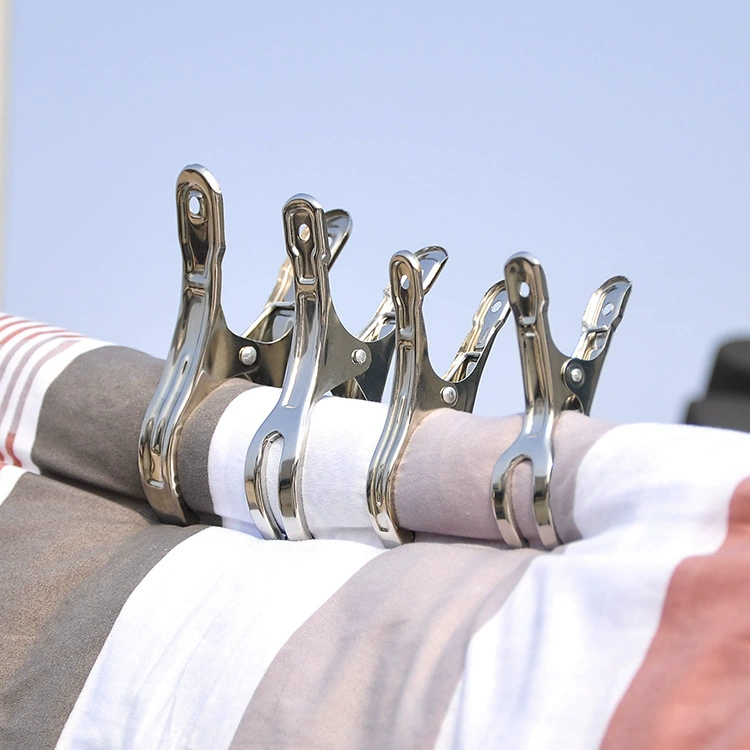 Extra Large Stainless Steel Windproof Clothes Clips Set for Duvet Drying Rack - Multiple Sizes