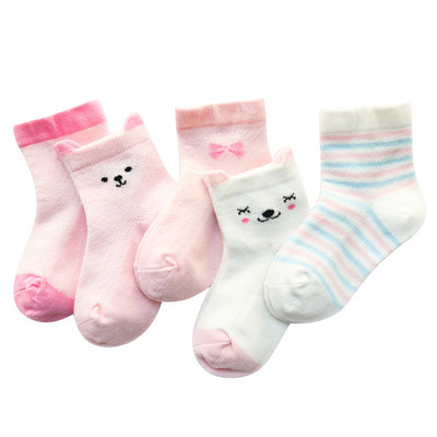 18 new pattern Spring and summer Mesh Thin section children Socks baby In cylinder Tongwa Cartoon men and women baby Socks