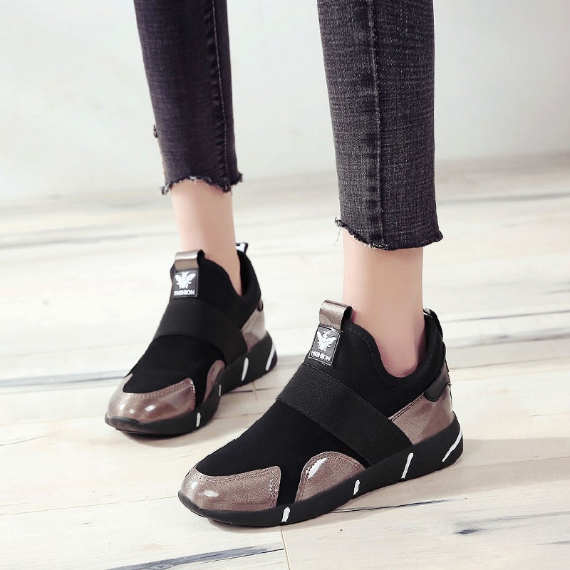 跨境外贸大码运动鞋女韩版ulzzang原宿百搭厚底休闲单鞋38-42码|ru