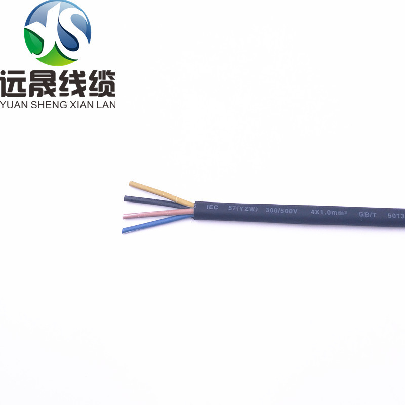 深圳橡胶线欧规认证H05RN-F 4*1.0电源线户外防水连接线厂家直销