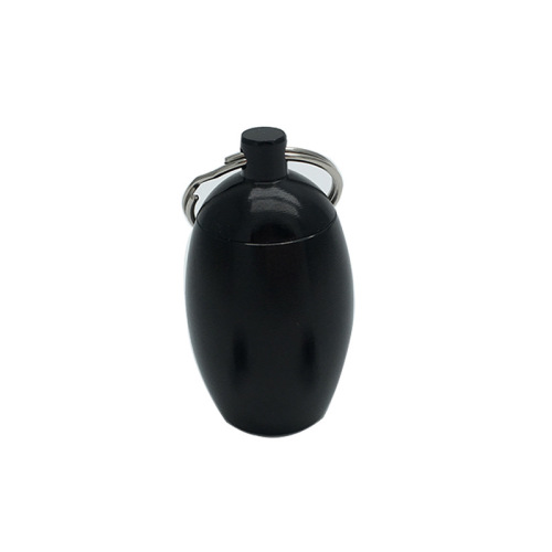 Elliptical egg-shaped metal earplug aluminum medicine can waterproof sealed packaging can keychain storage medicine box