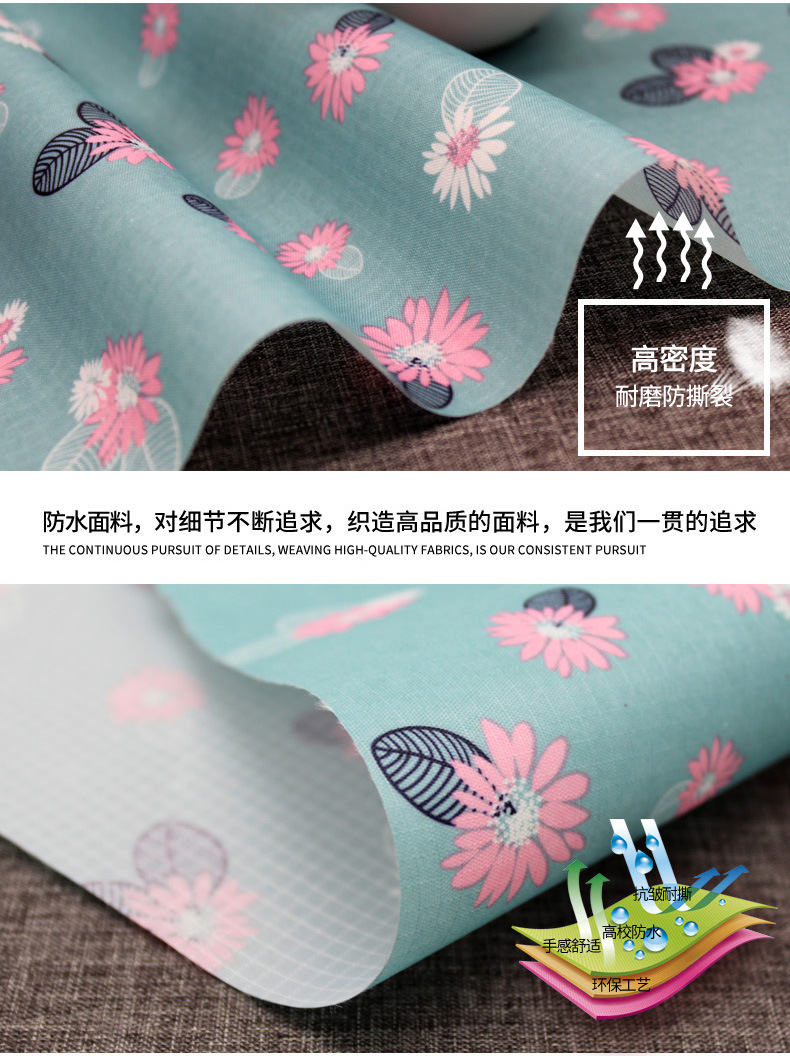 爆款直销210d pu 三分格提花牛津布箱包手袋布家居户外用品面料详情图6