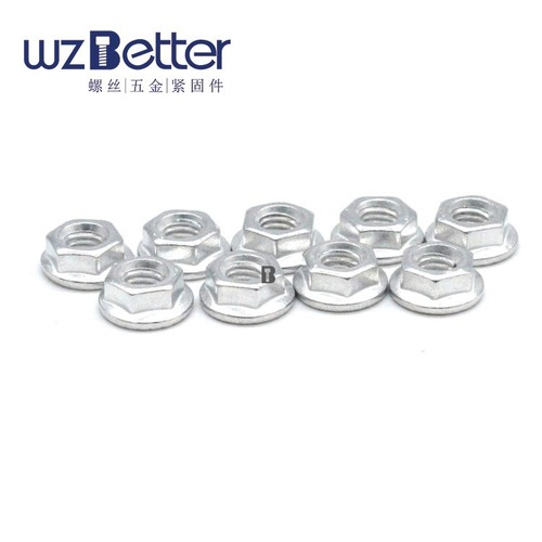 Hexagonal flange nut aluminum nut DIN6923 aluminum profile nut/aluminum flange nut M6 M8 GB6177