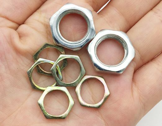 镀锌细牙薄螺母 扁细牙螺帽 薄螺母 M8 M9 M10 M12 M16