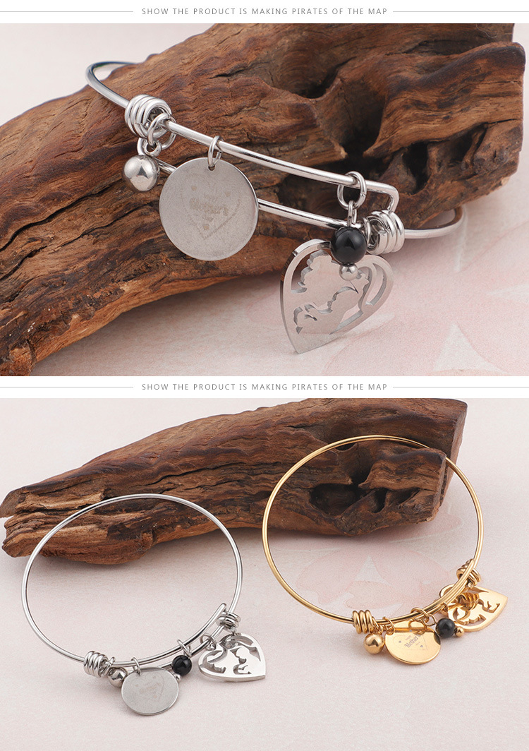 Women'S Gender PVD Coated 18K Gold Plated Heart Stainless Steel Waterproof Non Tarnish
