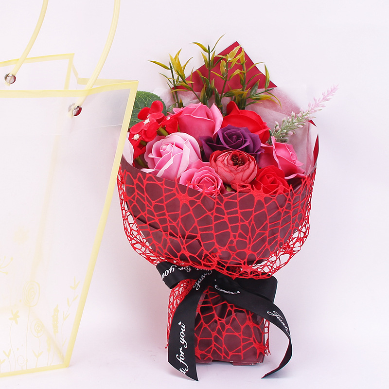 9朵新款手棒手提袋红2