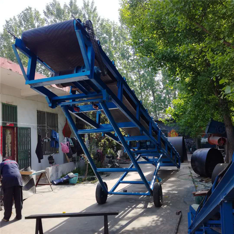 移动散粮连续输送装卸移动式传送带 码头沙石装船专用皮带输送机