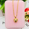 Brass jewelry, double-sided accessory, pendant heart-shaped, wholesale