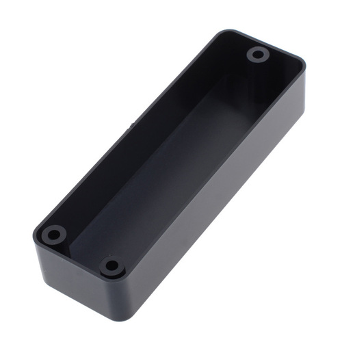 4-string/5-string JM electric bass pickup cover with sand finish. Black closed-type JM series electric bass pickup cover.