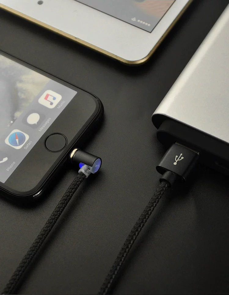 Elbow magnetic absorbing magnetic Android applicable Apple Type-C blind suction plug fast charging electromagnetic suction data cable