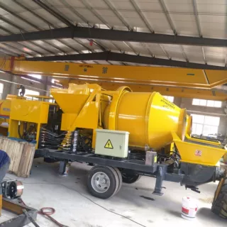 40柴油搅拌一体机 40柴油搅拌泵送一体机 搅拌输送泵 mixer pump