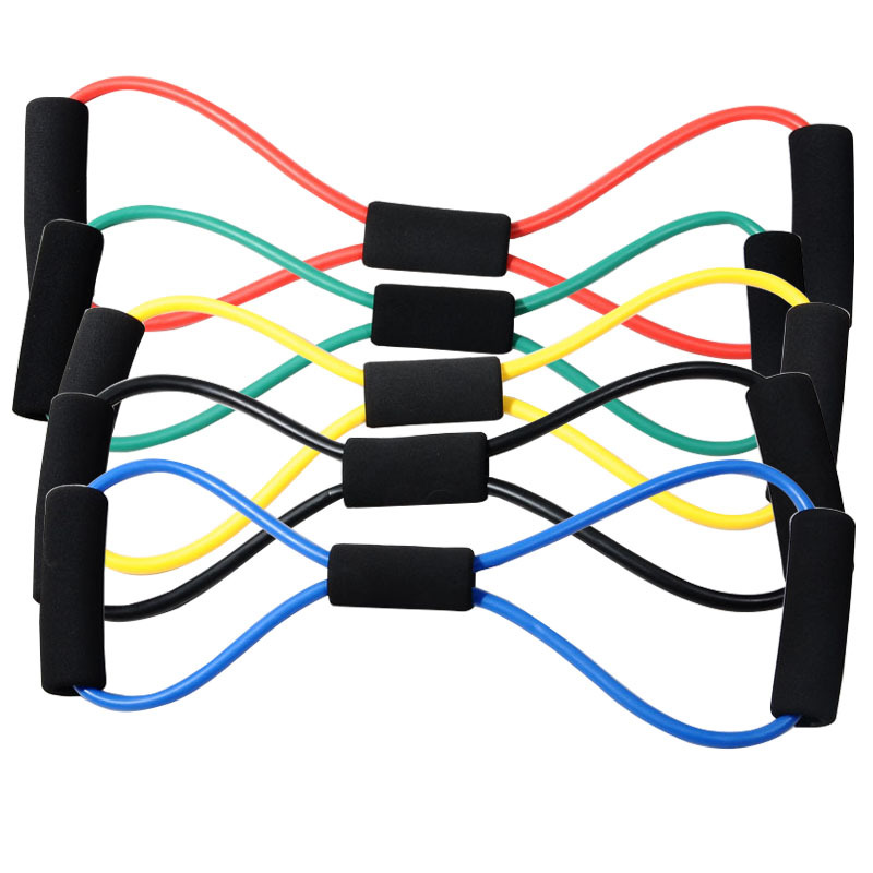 Factory direct selling fitness latex TPE elastic 8 -character tensor…