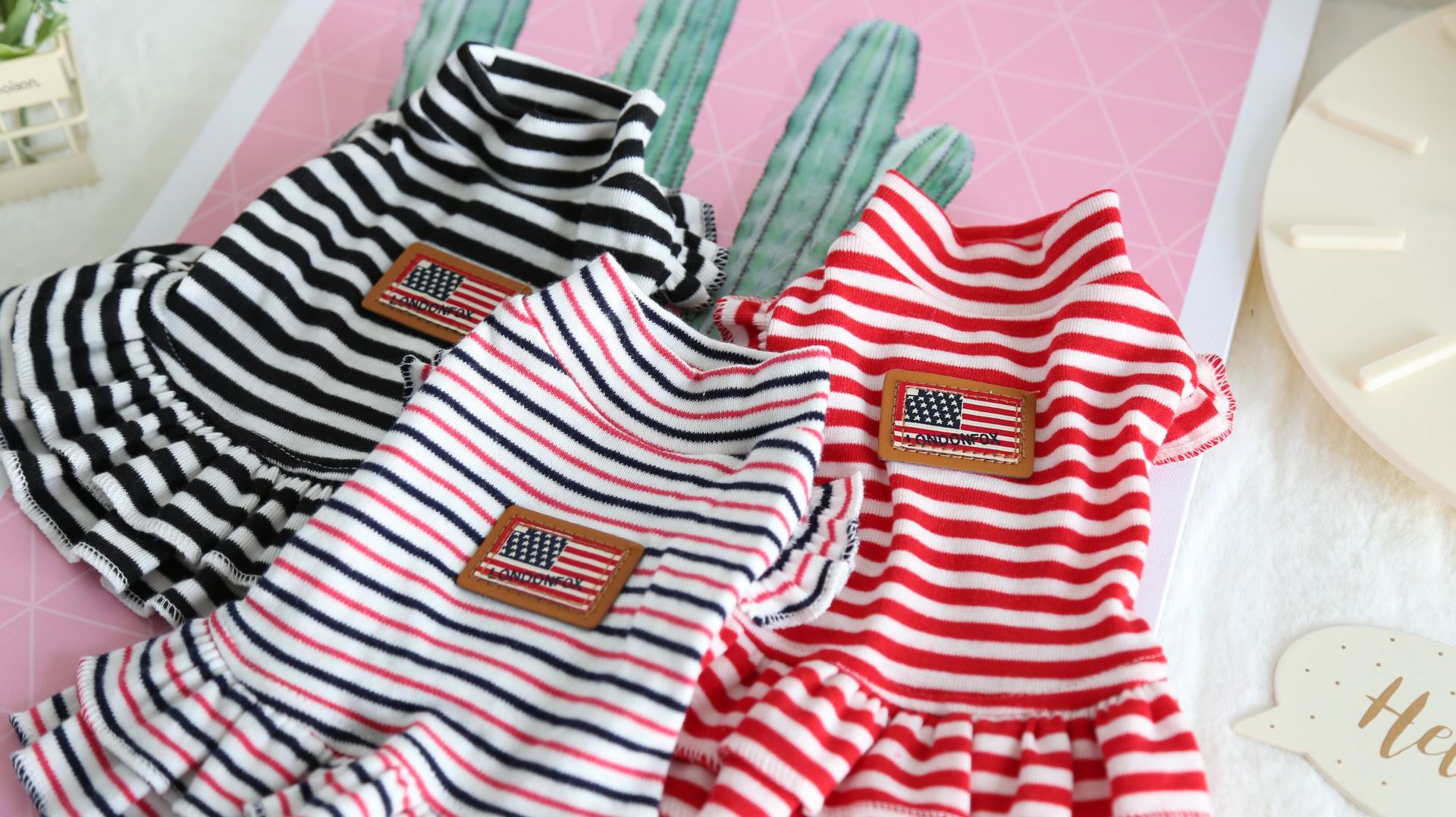 英伦风条纹打底裙