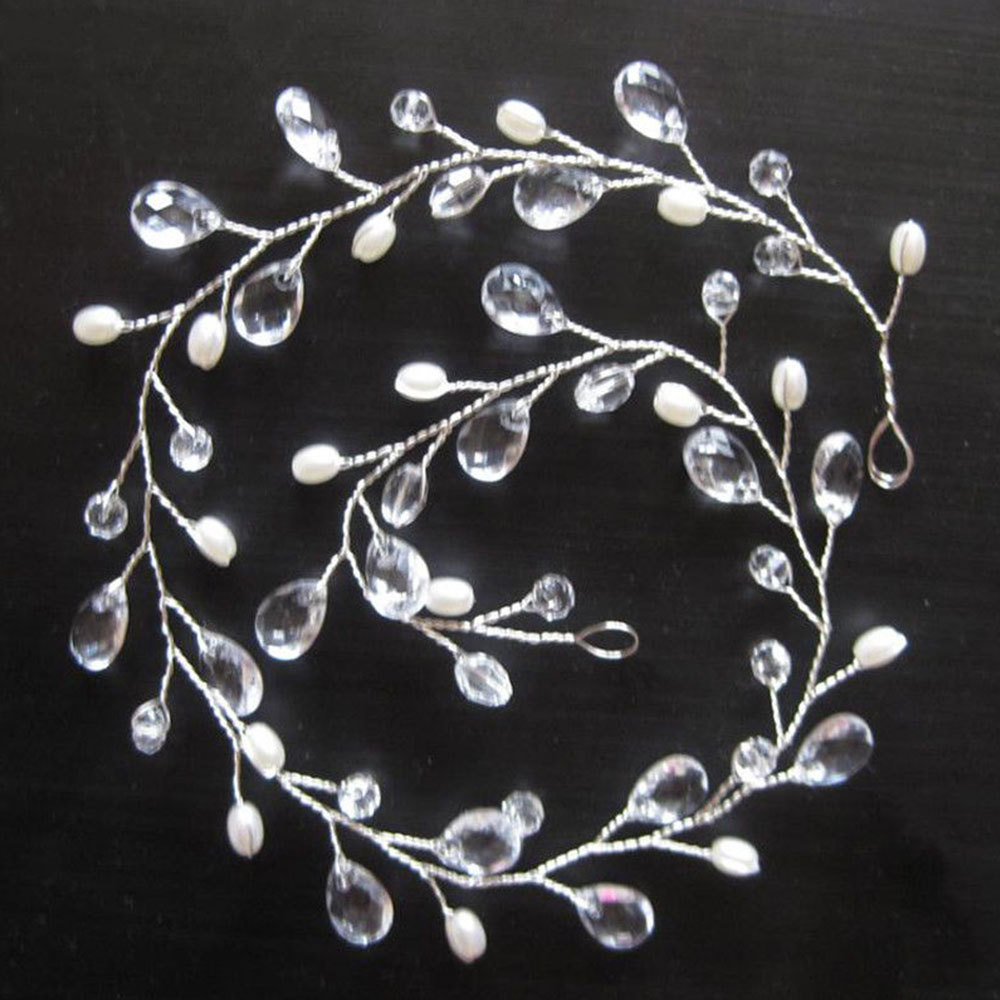 婚礼新娘珍珠水晶头饰