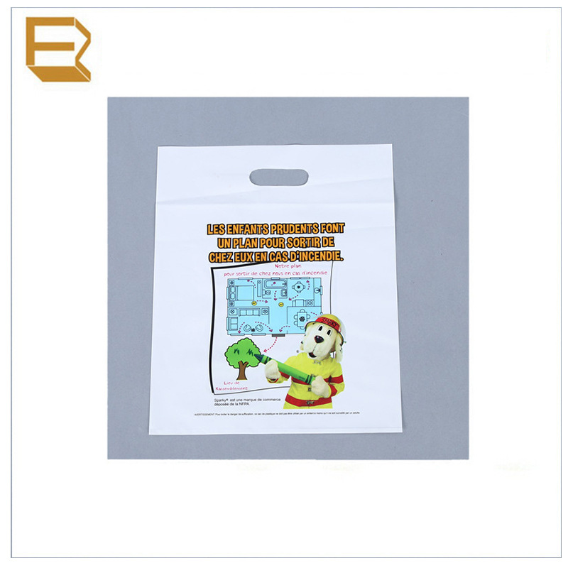 厂家供应批发冲孔袋 冲孔塑料袋 白色手提服装商城塑料袋