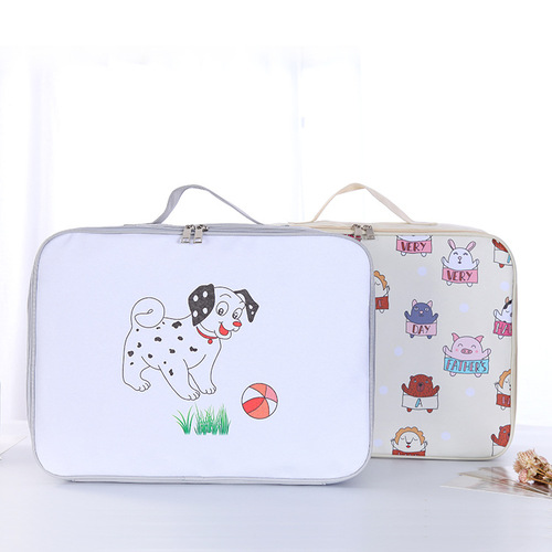 Cross-border large capacity cartoon travel storage bag clothing organizer large waterproof portable travel bag wholesale