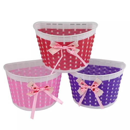 Car Princess Icon Scooter Special Handwoven Basket 4 Colors Available Pressure Resistant Car Basket Plastic Woven