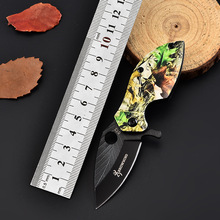 廠家直銷迷你戶外刀具勃朗寧3D樹葉形戰術小刀陽江戶外刀具折疊刀