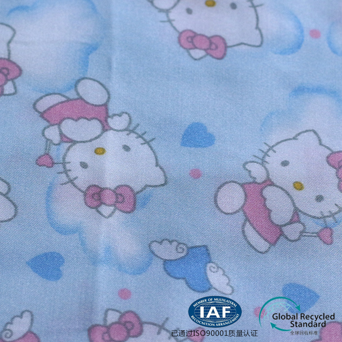 RPET面料再生环保Recycled涤纶可回收印花面料