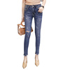 Nine points jeans high waist spring new products tight fitting