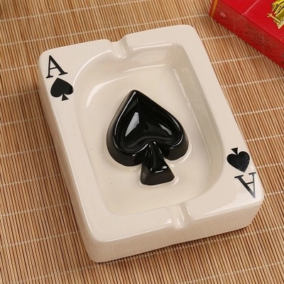 White Porcelain Material Card Pattern Cute Style Cute Card White Porcelain Ornaments Artificial Decorations