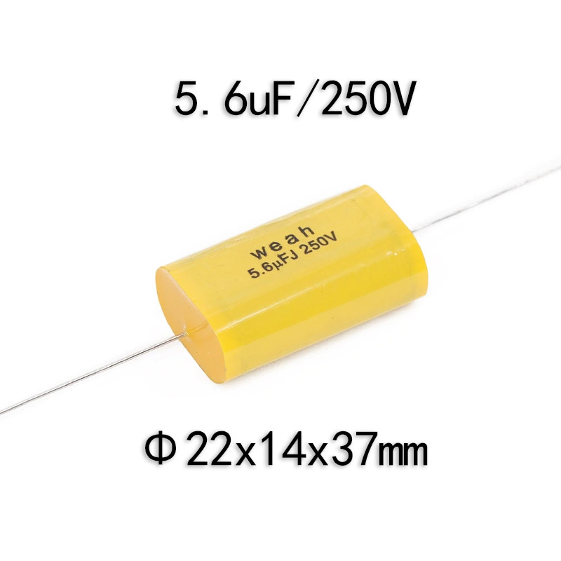320v? Factory direct sales 250V 5.6UF Weah Huang Bian осевой конденсатор динамика, звук дорожки делитель емкости