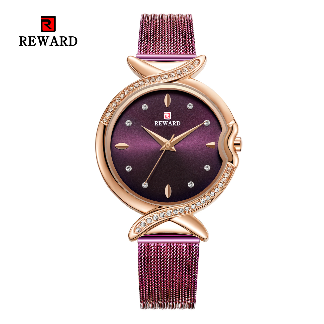 Relógio de quartzo feminino à prova d'água aço inoxidável_voghion.com