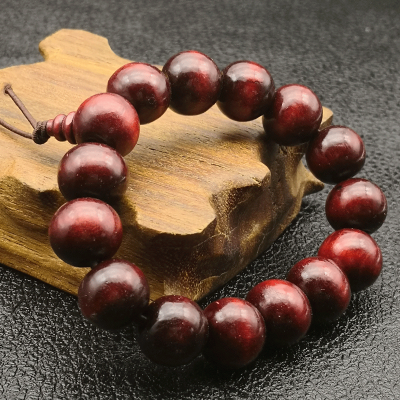 精美夏季地摊景区热卖仿小紫叶檀仿小叶紫檀佛珠手链手串批发|ms