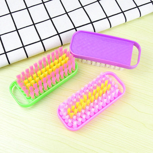 Lightweight and hangable colored bristle laundry brush nylon soft bristle shoe and clothing decontamination cleaning brush plus LOGO808