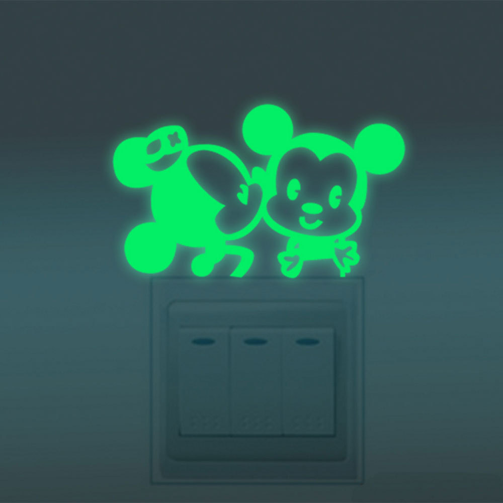（中性）夜光猫咪可爱的孩子卧室墙贴灯开关装饰  变参 样式-