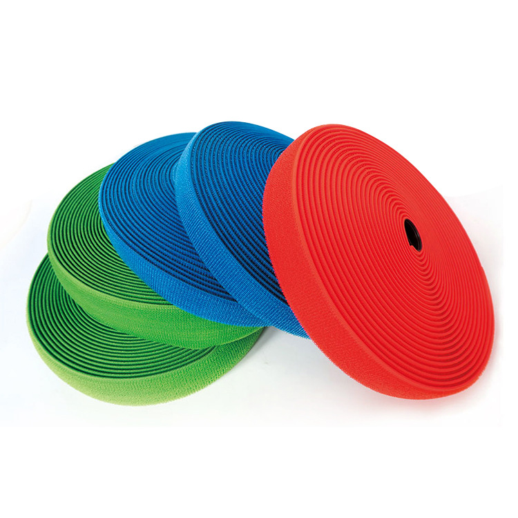 厂家现货批发彩色针织尼龙松紧魔术贴  加厚加宽高弹力伸缩松紧毛