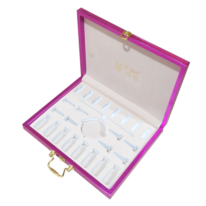 高档粉色手提化妆品包装盒 美容院水光针套盒 孕睫孕眉术套盒定做