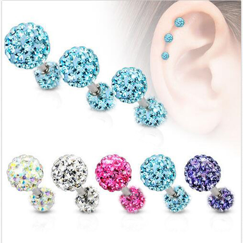 16G labret stud size and finish detail
