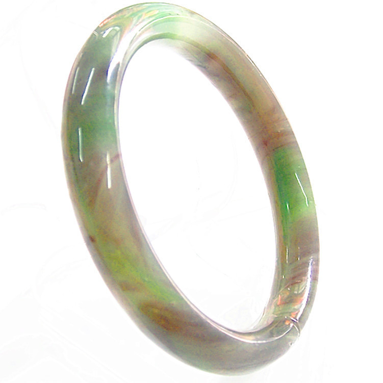 Round factory wholesale self-produced and self-sold Violet imitation jade bracelet special offer wholesale glass bracelet stall Jade