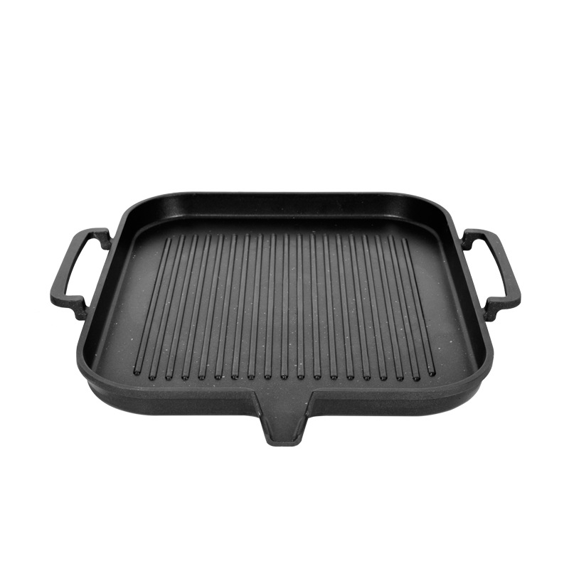 批发电磁炉烤盘韩式麦饭石烤盘家用不粘烤肉锅商用铁板烧烧烤盘子|ru