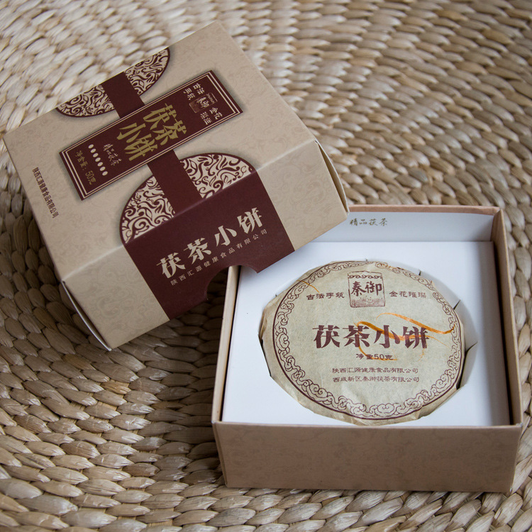 源头厂家批发泾阳茯茶秦御茯茶陕西特产金花黑茶黑毛茶一件代发