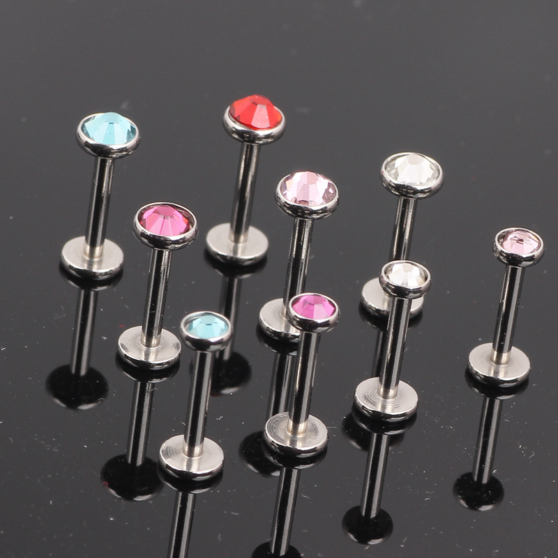 Pointed titanium steel lip stud product view