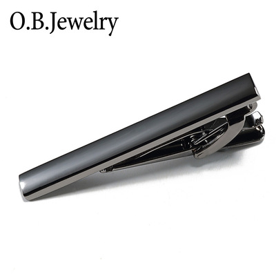 现货批发跨境男士简约领带夹银色光面领带夹Tie Clips|ms