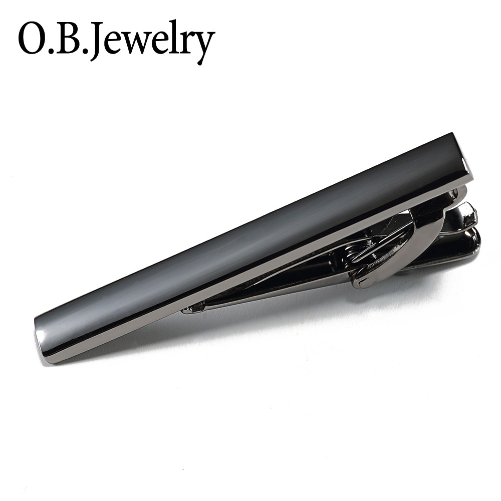 现货批发跨境男士简约领带夹银色光面领带夹Tie Clips|ms