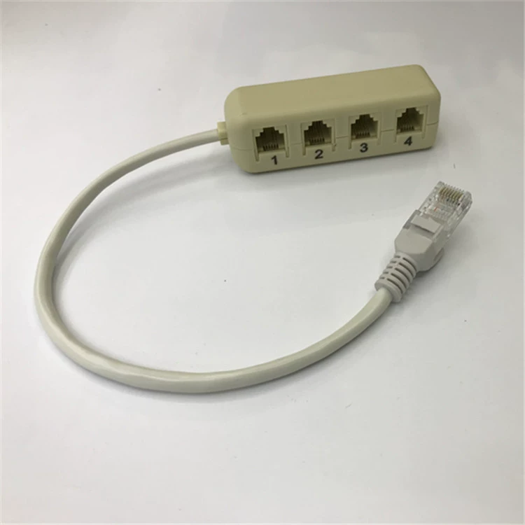Telephone wiring box, RJ45 conversion RJ11 one -point four computer conversion socket network cable, 1 point, four four points