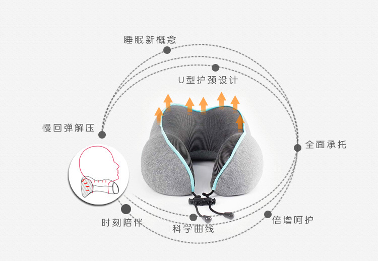 U型护颈枕  太空记忆棉
