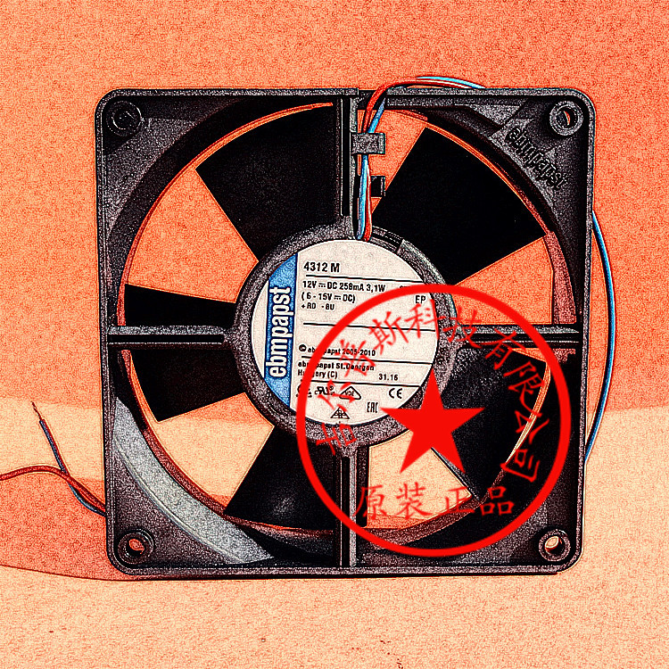 原装德进口 MULTIFAN 4312M 12V 2.6W 120*120*32高端设备风扇