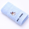 Supply wholesale logo absorption, easy to dry pure cotton towels, new universal stall thick embroidery children's towel