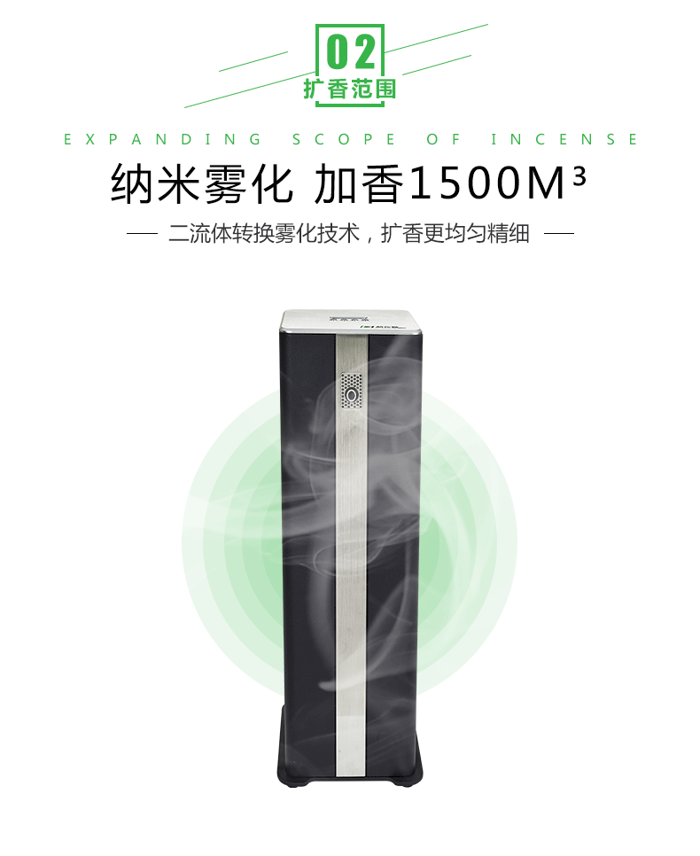 HS-1501立柱式自带风扇中型面积扩香机